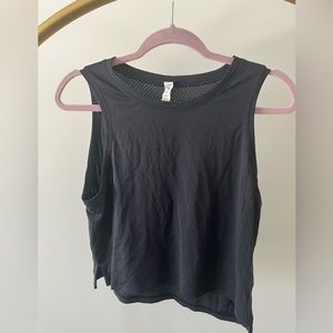 Lululemon Mesh Black Cropped workout Top